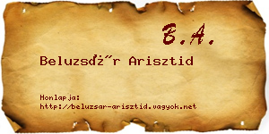 Beluzsár Arisztid névjegykártya